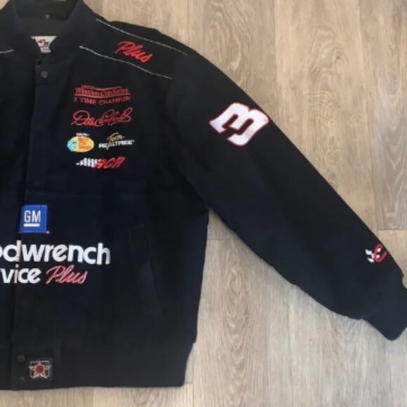 Vtg Chase Authentics Dale Earnhardt Goodwrench Suede Leather Jacket XXL - Picture 5 of 14
